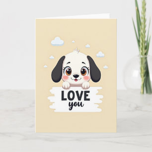 Carte Je T'Aime Chiot