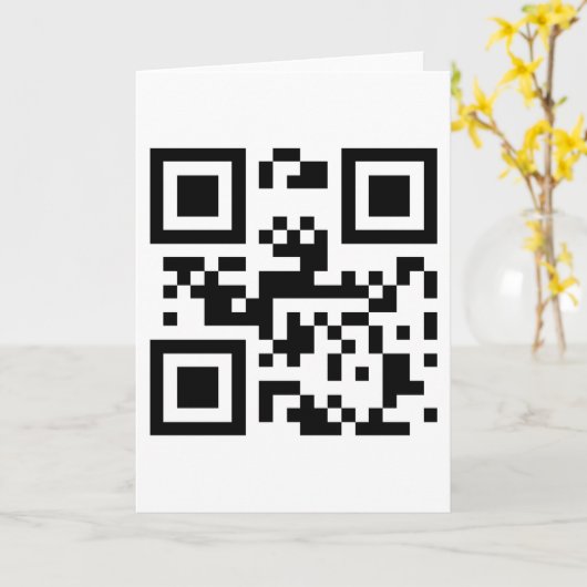 Carte Je t'aime - Code QR (Fleur jaune)