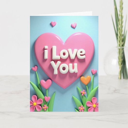 Carte Je T'Aime Coeur (Devant)