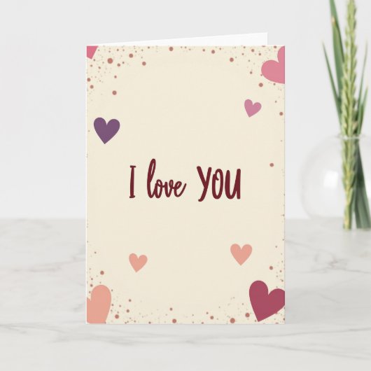 Carte Je T'Aime Coeur (Devant)