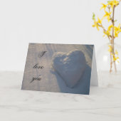 Carte Je t'aime coeur (Fleur jaune)