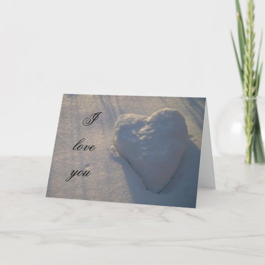 Carte Je t'aime coeur (Devant)