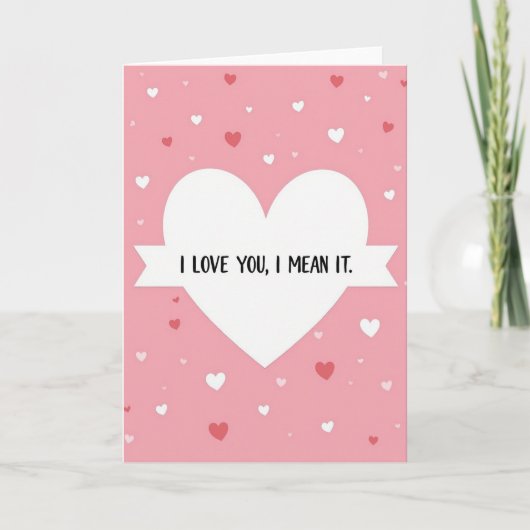 Carte Je T'Aime Cœurs (Devant)