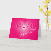 Carte Je t'aime Cœurs roses Joyeuse Saint-Valentin (Fleur jaune)