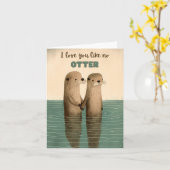 Carte Je t'aime comme nulle autre loutre (Fleur jaune)