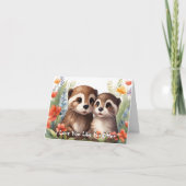 Carte Je t'aime comme nulle autre loutre Pun Saint-Valen (Devant)