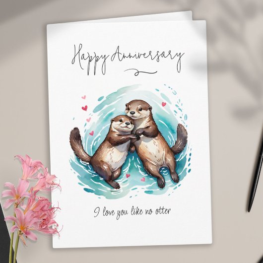 Carte Je T'Aime Comme Pas D'Anniversaire De Pun De Otter