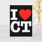 Carte Je T'aime Connecticut T-Shirt _ J'aime Ct (Fleur jaune)