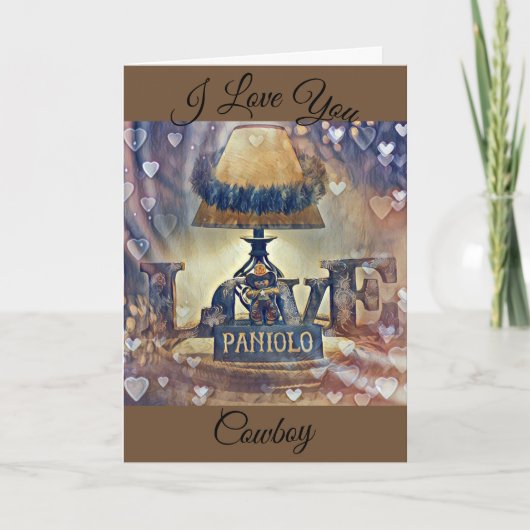 Carte Je T'Aime Cowboy (Devant)