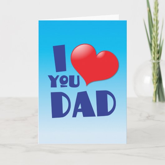 Carte Je t'aime DAD ! (Devant)