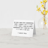 Carte "Je t'aime" dans le code binaire (Fleur jaune)