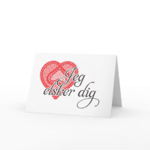 Je t'aime dans le danois - fouille d'elsker de Jeg