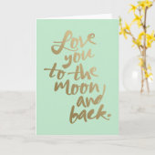 CARTE JE T'AIME DE LA LUNE ET RETOUR (Fleur jaune)