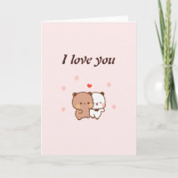 Je t'aime, dessin animé de couple mignon