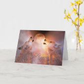 Carte Je T'Aime Deux Loups Soul Mates (Fleur jaune)