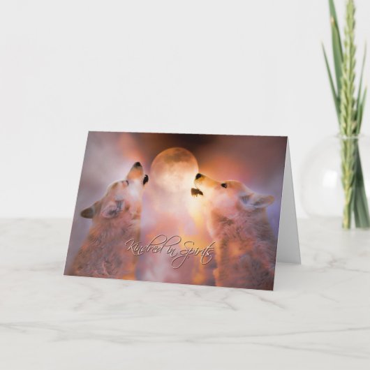 Carte Je T'Aime Deux Loups Soul Mates (Devant)