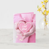 Carte "Je t'aime !" Douce friandise Saint-Valentin (Fleur jaune)