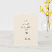 Carte Je t'aime du chien (Fleur jaune)