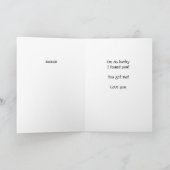 Carte Je t'aime du fond du cœur de mon derrière (Intérieur)