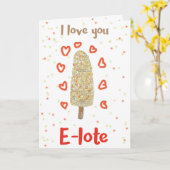 Carte Je t'aime elote (Fleur jaune)