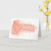 Carte Je t'aime en code Morse (Fleur jaune)