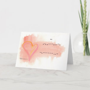 Carte Je t'aime en code Morse