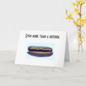 CARTE JE T'AIME ENCORE PLUS QU'UN HOTDOG (Fleur jaune)