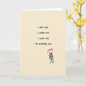 Carte Je T'Aime Et Je Te Garde (Fleur jaune)