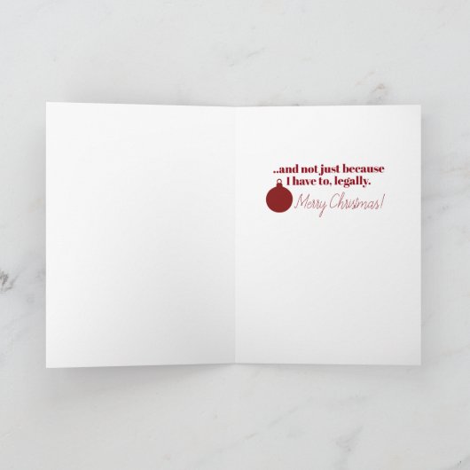 Carte Je T'Aime...et pas seulement parce que... (Intérieur)