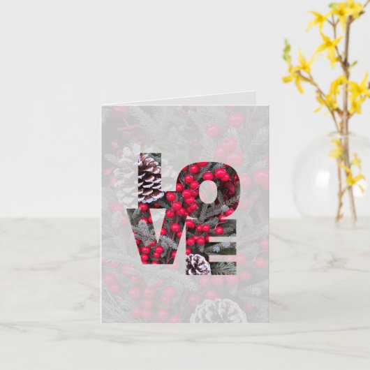 Carte Je t'aime, fille d'anniversaire ! Baies rouges de (Fleur jaune)