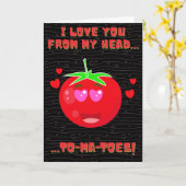 Carte Je t'aime Funny Valentine (Fleur jaune)