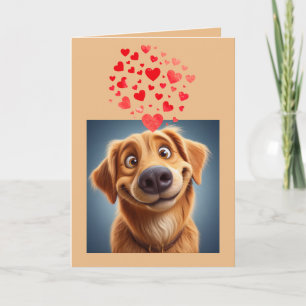 Carte Je t'aime Goofy in Love Dog Hearts