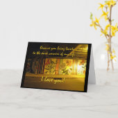 Carte Je t'aime Graffiti de nuit (Fleur jaune)