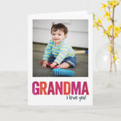 Carte Je T'Aime, Grand-Mère ! (Fleur jaune)