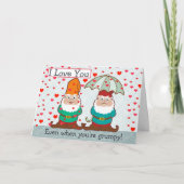 Carte Je t'aime Grumpy Gnome (Devant)