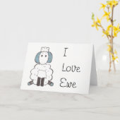 Carte Je t'aime - I Love Ewe Card (Fleur jaune)