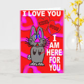 Carte Je T'Aime Je Suis Ici Pour Toi (Fleur jaune)