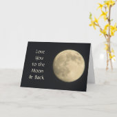 Carte Je t'aime jusqu'à la Lune et Retour (Fleur jaune)