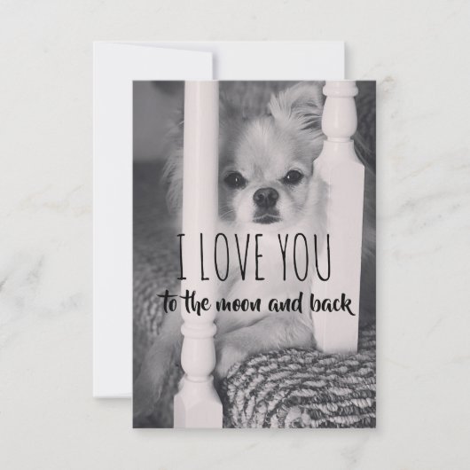 Carte je t'aime jusqu'à la lune et retour (Devant)