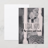 Carte je t'aime jusqu'à la lune et retour (Devant / Derrière)