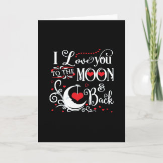 Carte Je t'aime jusqu'à la lune et retour Cadeau romanti