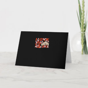 Carte Je t'aime jusqu'à la lune et retour Design de la S