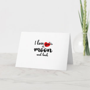 Carte Je t'aime jusqu'à la lune et retour Saint-Valentin