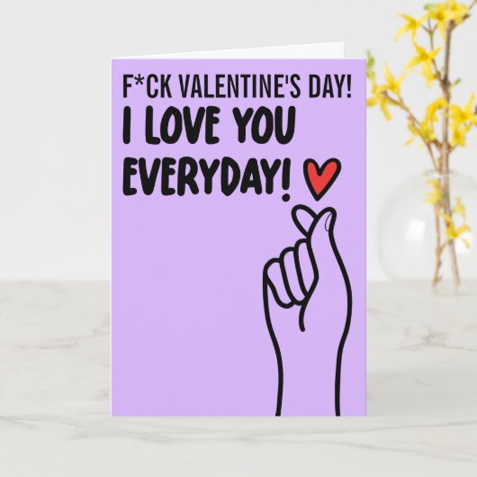 Carte JE T'AIME KPOP Doigt en forme de cœur Romantique (Fleur jaune)