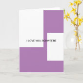 Carte Je t'aime la scweetie (Fleur jaune)