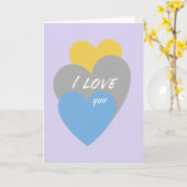 Carte Je T'Aime Lavande (Fleur jaune)