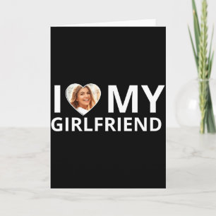 Carte Je T'aime Ma Copine Photo Cœur Drôle Petit Ami T