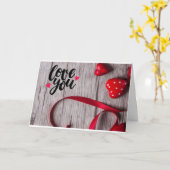 CARTE ****JE T'AIME MA VALENTINE**** (Fleur jaune)