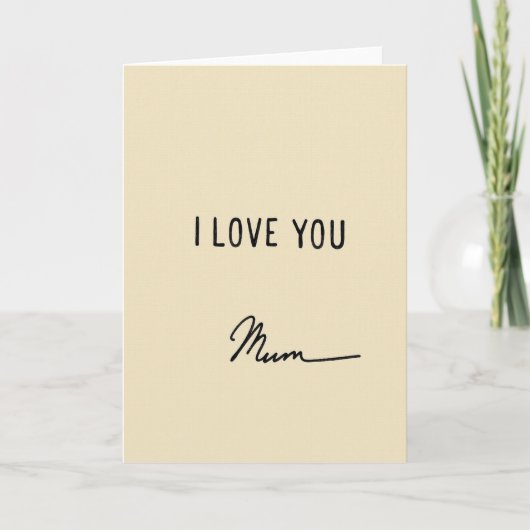 Carte Je T'Aime Maman (Devant)