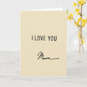 Carte Je T'Aime Maman (Fleur jaune)